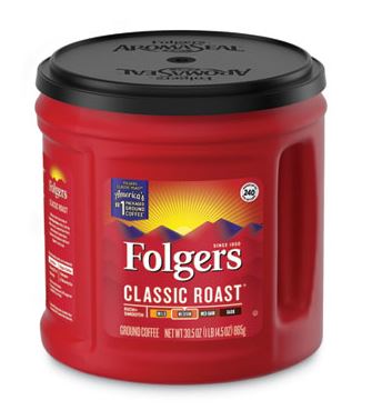 COFFEE FOLGERS REG 20421CT 30.5 OZ 6/CS - Coffee/Tea Products